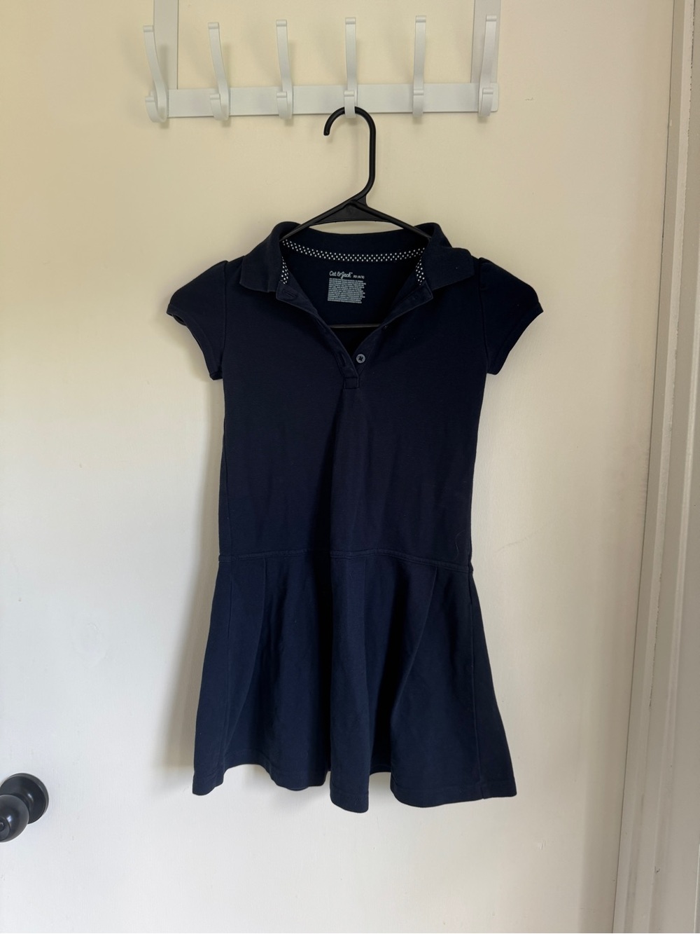 Cat & Jack Navy Polo Dress with Cap Sleeves
